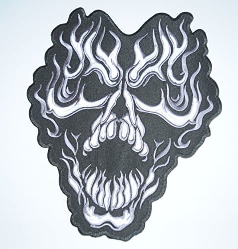 LOS SICARIOS DEVILS DISCIPLES Embroidered iron on patch (large size 30cm x 23cm). Sold by deal from home, next day delivery, sent from u.k