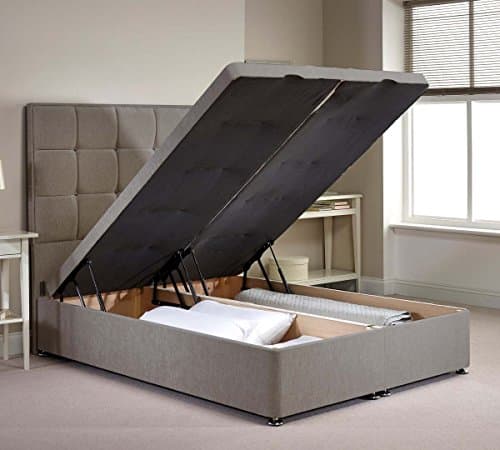 Appian Ottoman Divan Bed Frame - Silver Chenille Fabric - Small Single - 2ft 6