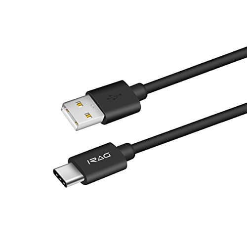 USB Type C Charging Cable, iRAG 6 FT USB-A To USB-C Fast Charger Cord for Samsung Galaxy S9, S9 Plus, S8, S8 Plus, Note 8, LG V30, V20, G6, G5, Moto Z2 Play Force Droid, Moto Z Force Droid, X4 (Black)