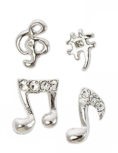 Musical Score Multi Piercing Earrings Set (Includes 3 Pairs). Stud earrings Set. Multi Piercing Ears