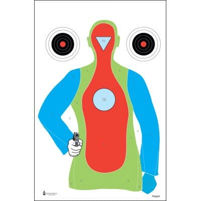 Action Target - High Visibility Fluorescent B-21E Target - 100 Pack