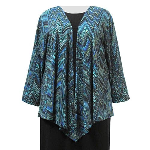 A Personal Touch Women's Plus Size Green Rain Forest Drape Cardigan Sweater - 6X