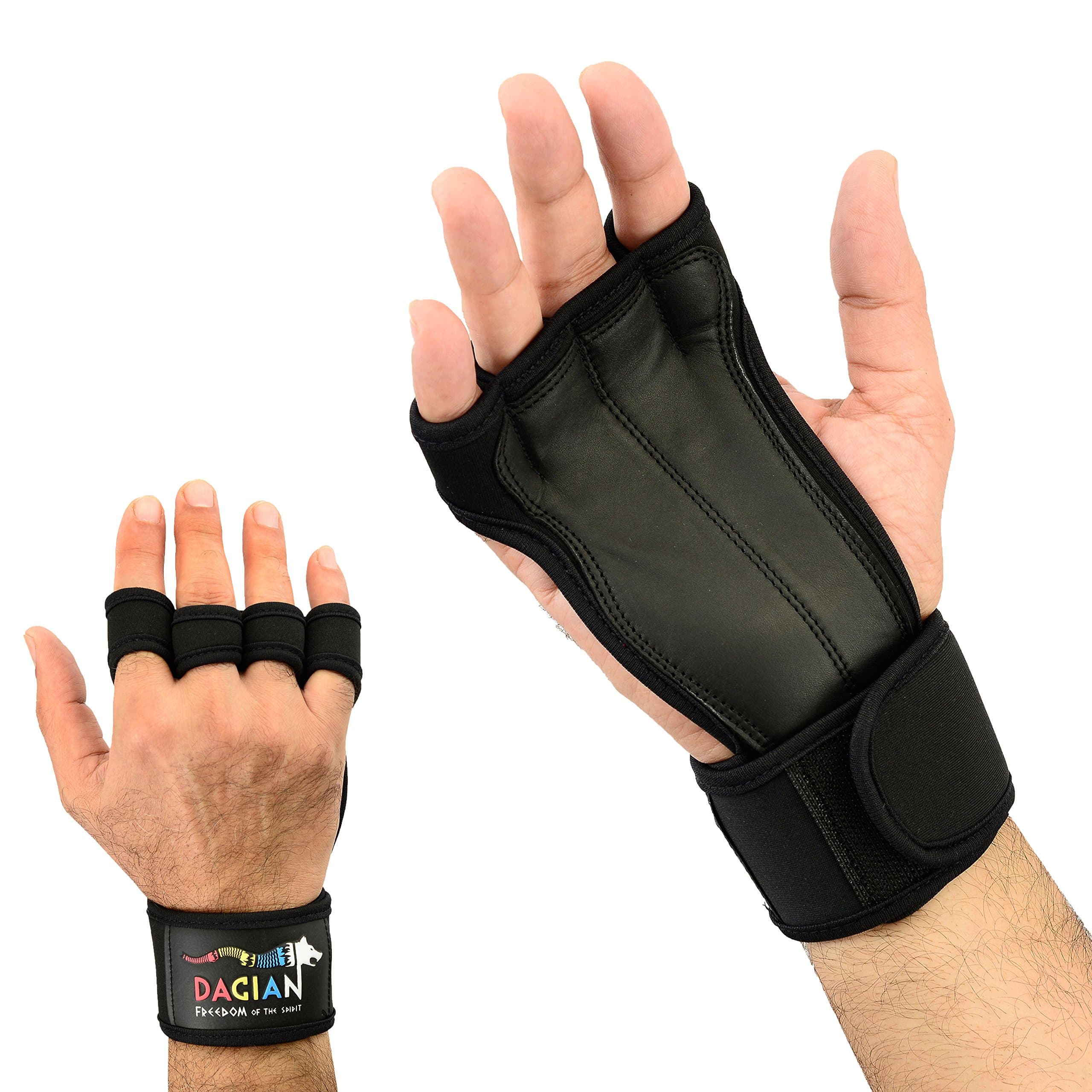 Cross Training Leather Gloves with Wrist Support For Pull Up, Gymnastics, Workout, Fitness, WODs, Kettlebells| No Calluses,Weight Lifting 3X More Durable Grips| Best Quality Gym Gloves For Men & Women