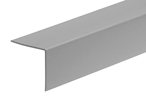 Dark Grey Plastic PVC Corner 90 Degree Angle Trim Wall Corner Guard Edge Protector Waterproof Profile (Corner Angle 1-1/2" x 1-1/2", 8-1/2')
