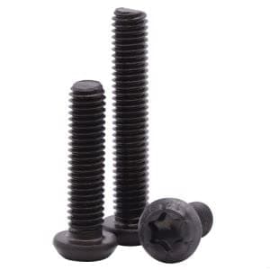 M6-1.0 x 10mm Button Head Torx Drive Machine Screws Bolts, Black Oxide Finish, 10.9 Grade Alloy Steel, Full Thread Coverage UNC, Pack of 30