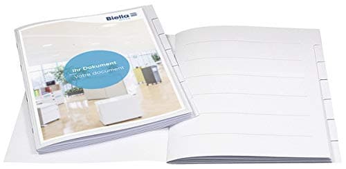 Biella Premium Folder Orga-File #1 for DIN A4 Folder with 6 compartments Transparent Pocket at The top and Open on The Side White Ideal for The Office and Mobile Organization Swiss Made Offer Folder