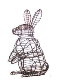Topiary Wire Frame Upright Sitting Rabbit - Add Live or Artificial Plants for a Centerpiece Works of Art