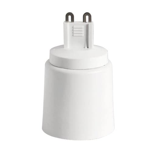 Yilighting (to E26/E27), G9, Plug-in Base for E26/27 Edition Screw Base Socket Converter for Halogen LED CFL Lights Bulbs, 2.23" (Dia) x 1.38" (H), White