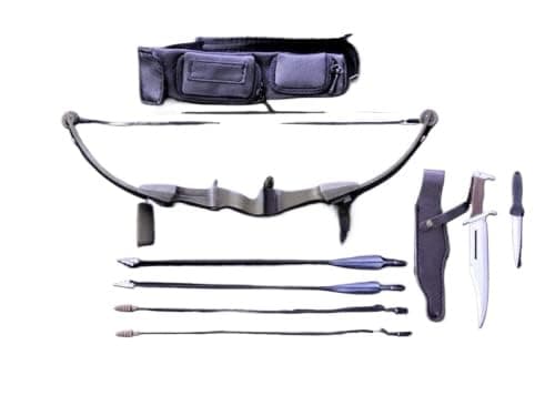 1/6 Scale Black Plastic Bow & Arrow Set Model for 12" Figure Accessories