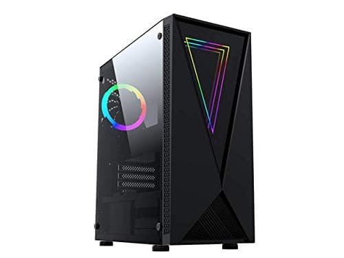 Raidmax ATX Desktop Computer Gaming PC Case Mid Tower PC Case with addressable RGB Lighting ARGB Fans ATX PC Case USB 3.0 Tempered Glass PC Case Window Computer Case with ARGB LED Black PC Case - p805