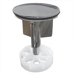 Round Pop-Up Plug Replacement 39mm Bathroom Basin Push Drain Stopper Click Clack Sprung Plug Modern Push Button Sink Plug Replacement Part Strainer Waste Plug for Kitchen & Bathroom - Chrome Finish