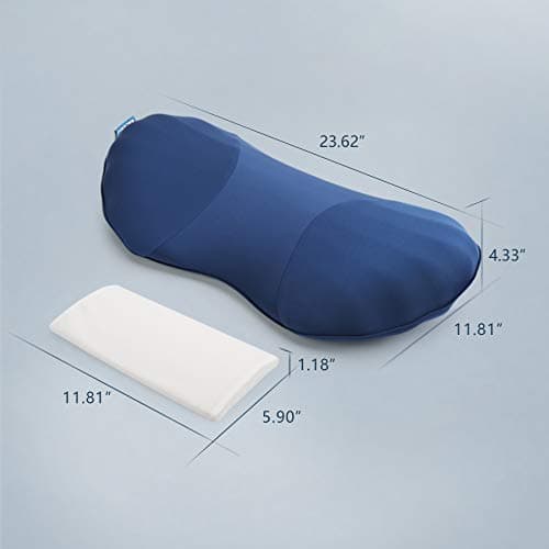 RESTCLOUD Adjustable Lumbar Support Pillow for Sleeping, Memory Foam for Lower Back Pain Relief, Bed and Chair Sleep