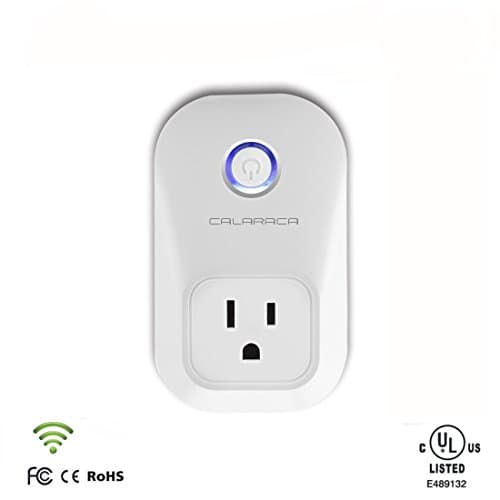 Calaraca Smart WiFi Plug Wireless Socket US Plug Remote Control Electrical Digital Power Timer Switch ON/OFF,Compatible with Alexa Echo (1 Piece)