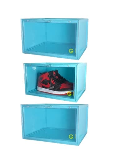 Blue Sneaker Box Side Open Shoe Box Sneaker Storage Box Gbox (3)
