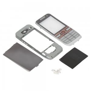 Cell Accessory Replacement Plastic Housing for Nokia E52 Silver