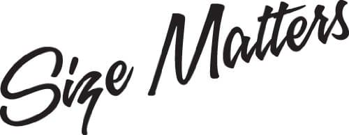 Size Matters Sticker - 4" inch - White