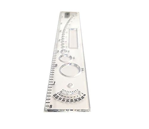 multifunction ruler, 8 inch, Compass, Protractor, Circle & Square Stencil