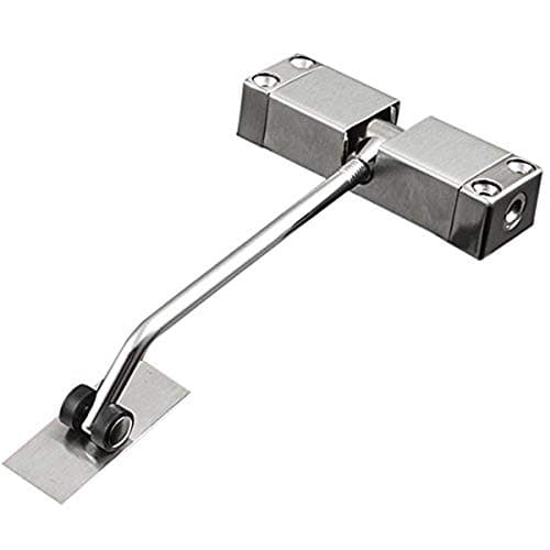Mulslect Automatic Mounted Spring Door Closer Stainless Steel Adjustable Surface Self Closing Door for Residential/Commercial Use