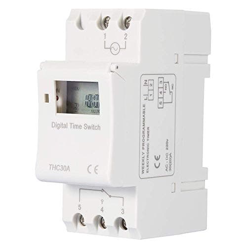Digital Timer Switch DIN Rail Outdoor Timer Relay THC 30A Programmable Electronic Time Control Switch(220V)