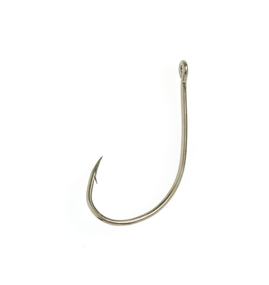 Eagle ClawL042-2 Lazer Plain Shank Wide Bend Offset Hook, Bronze Finish, One Size