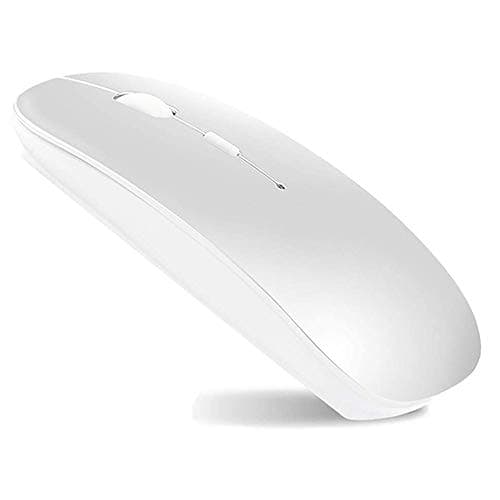 Rechargeable Bluetooth Mouse for Laptop Mac Pro Air Bluetooth Wireless Mouse for MacBook pro MacBook Air MacBook Mac Window Laptop (White)