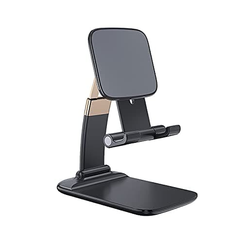 EMNDR Desktop Adjustable Mobile Cell Phone Foldable Holder Stand Dock Mount for All Smartphones, Tabs, Kindle