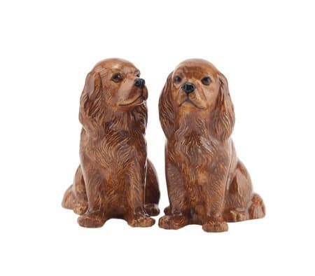 Ruby Cavalier King Charles Spaniel Salt And Pepper Pots