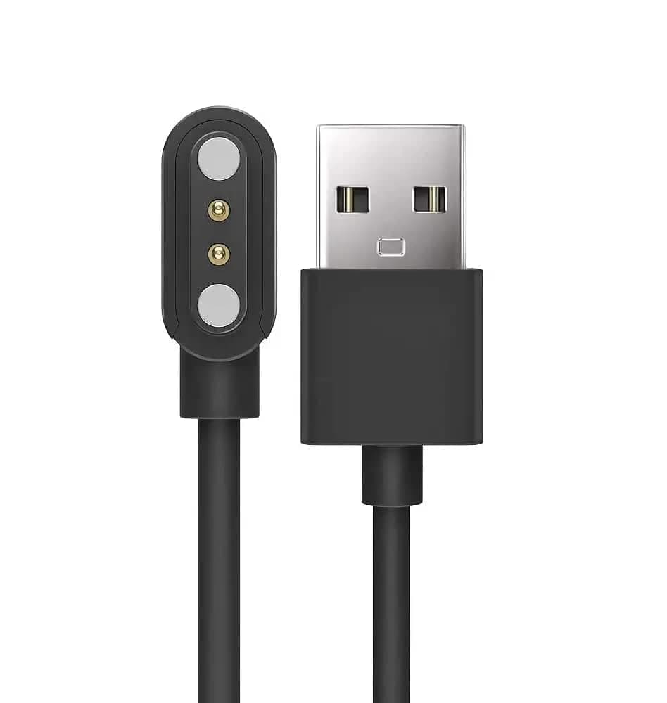 Sounce USB Magnetic Charging Cable for Firebolt Ring, Firebolt Ring 3, Firebolt Ninja Pro Max, Firebolt Gladiator, Firebolt Ninja Pro Plus, Firebolt Ninja 3 Plus Smartwatches - Black