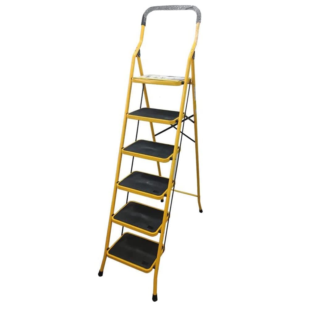 Steps Platform Steel Ladder Yellow (6 Steps)