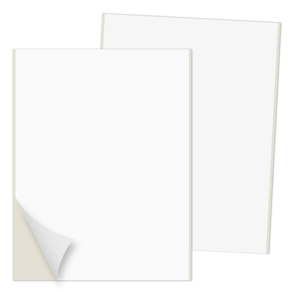 Shipping Labels Full Sheet with Self Adhesive, Square Corner, for Laser & Inkjet Printers, 8.5" x 11" White, (250 Labels)