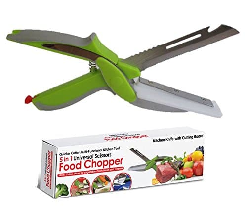 Quicker Cut Pro Kitchen Shears With Built-in Cutting Board smart multifunction scissors kitchen chopper Bottle Opener Peeler Vegetable Slicer Chopper Fish Scaler Kitchen Knife