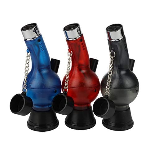 3 Pack Mini Table Double 2 Jet Torch Lighter Adjustable Butane Refillable with Stand Frosty Color 4.3" Tall