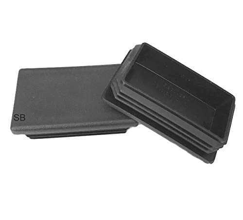 SB DISTRIBUTION LTD(Pack of 4) 2" x 3" Rectangular Cap Plugs (3x2 Inch) | 10-14 Ga - Fits ID 2.73"-2.83" L - 1.74"-1.83" W Fence Post Finishing Inserts | Fitness Eqpt End Caps | by SBD