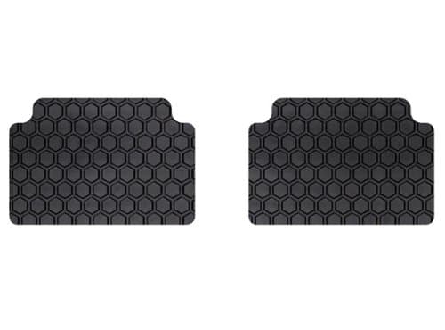 2003-2009 Compatible for Mercedes W211 E-Class (Two Wheel Drive) Black Hexomat 2 Piece Rear Mat Set