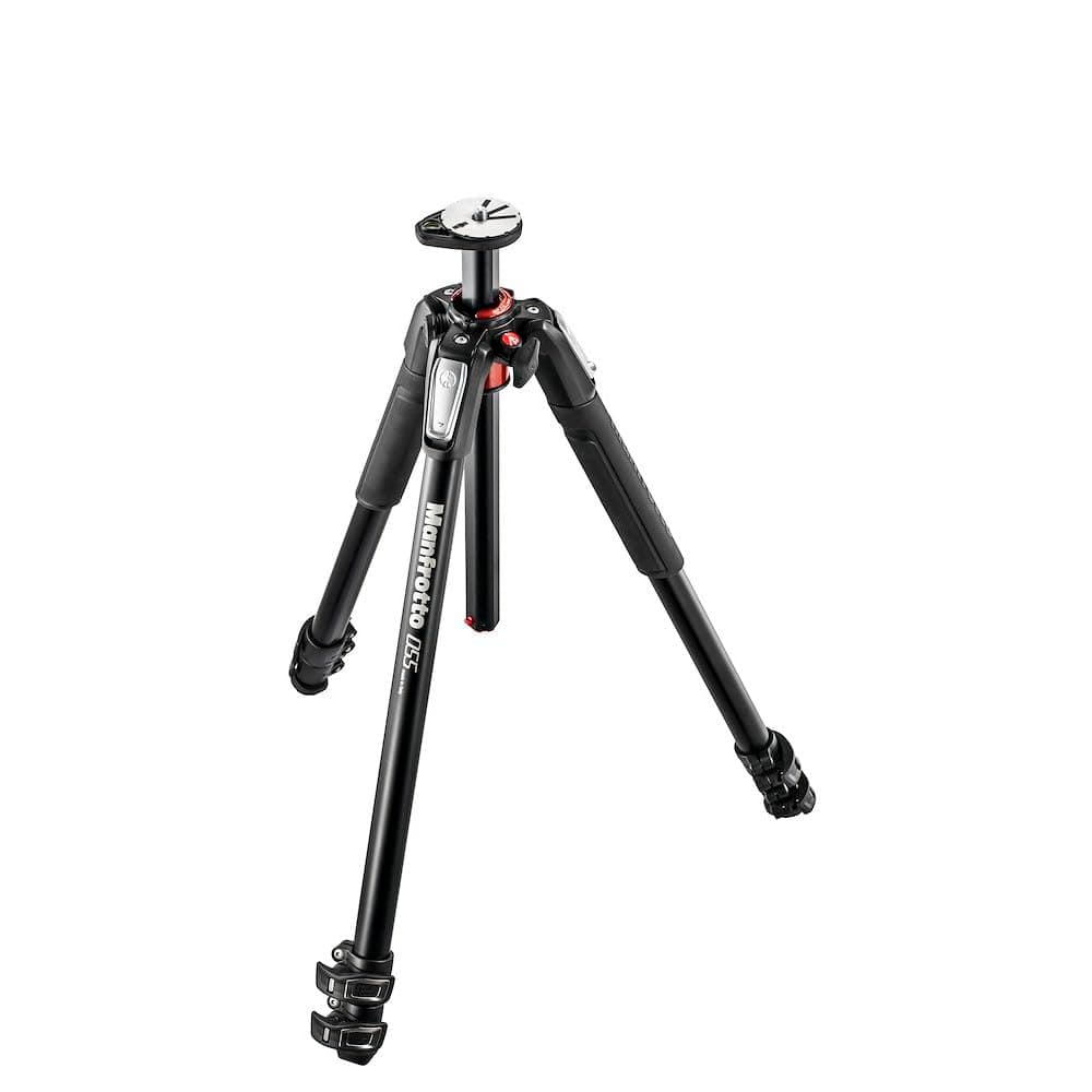 MT055XPRO3 Tripod, 3-Section Aluminium, Ergonomic Design, Professional Camera Tripod, for DSLR, Mirrorless and Compact Cameras, Black