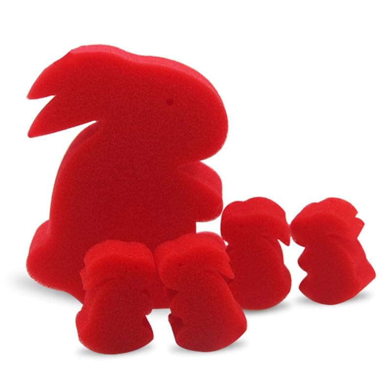 MOMOMAGE 1 Set Funny Magic Sponge Rabbits Magic Tricks Close up Easy to Learn Magic Prop Red