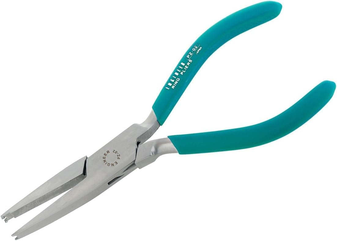 PZ-02 E-Ring Pliers with Magnetized Tips 164mm (6.5") Made in Japan