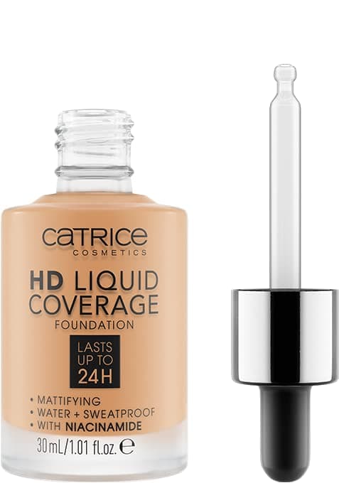 (034 Medium Beige) - HD Liquid Coverage Foundation High & Natural Coverage Vegan & Cruelty Free (034 Medium Beige)