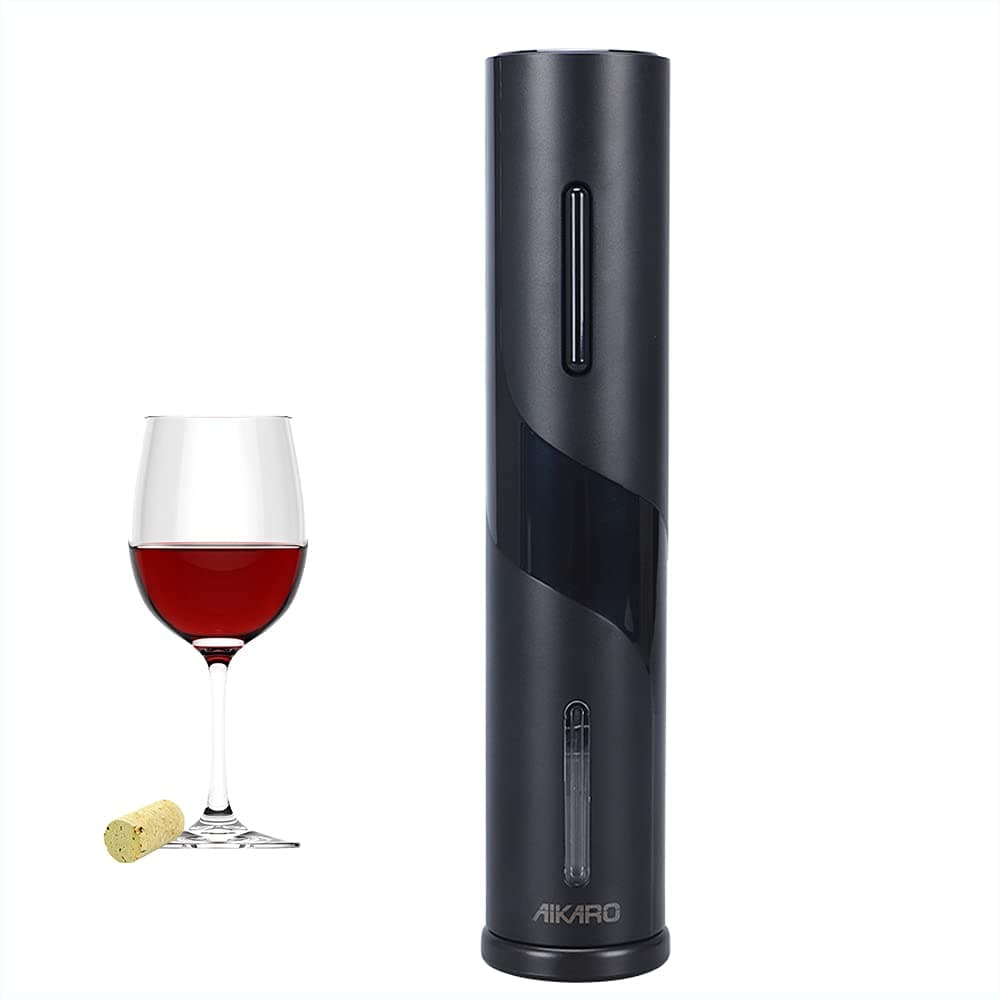 AIKARO - Electric Wine Bottle Opener Automatic Electronic Corkscrew, Battery Operated