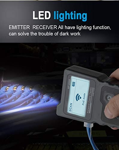 NOYAFA NF-8209 Advanced Network Cable Tester Multifunction Wire Tracker with PoE Testing, NCV Function. for LAN CAT5 CAT6 Tracker Network Scan Tool(Batteries not Included)