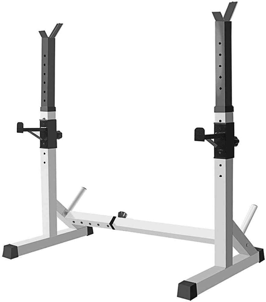 ULTIMAX - Adjustable Squat Stands Rack, Rack Barbell Stand Pull Up Bar, Barbell Free Press Bench Fitness Equipment, Home Gym Strength Training Stand Fitness
