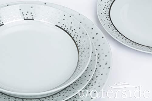 Silver Sparkle Dinner Set, 50 Piece
