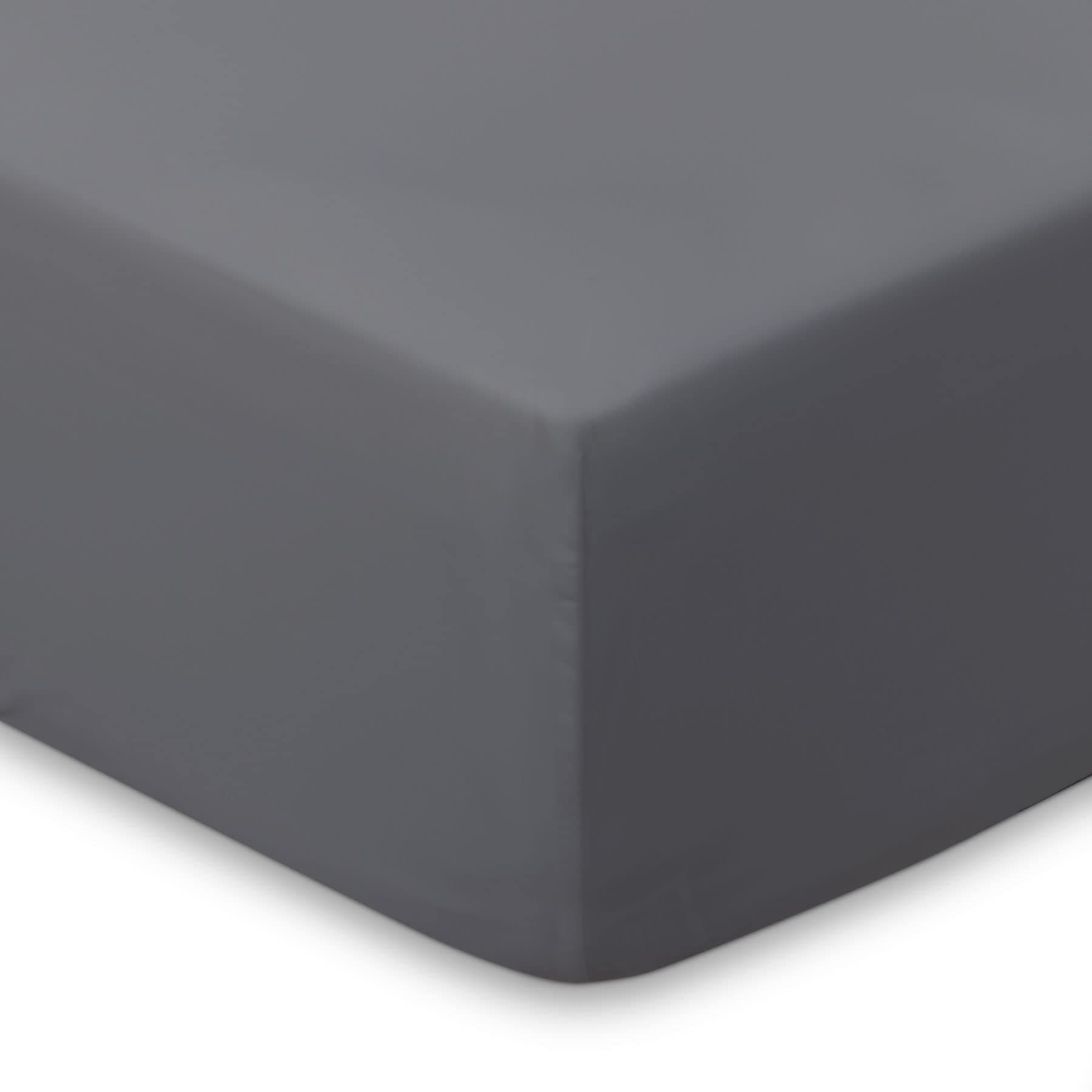 LuxClub Double Fitted Sheet Bedding with 45cm Depth, Extra Deep Soft Cooling Bed Sheets Microfiber Fabric Ease Care Soft & Comfortable Fade Resistant - Grey, Double