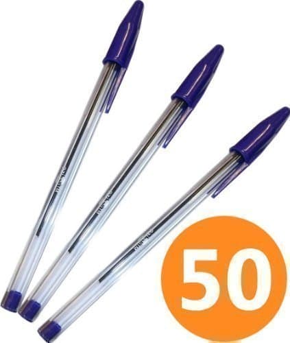 Ballpoint Pen Medium Blue [Pack 50]