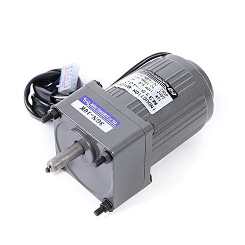 110V AC Gear Motor with Speed Controller, Variable Speed Gear Motor Single-Phase High Torque Adjustable Gear Reduction Motor 0-125RPM 15W 10K(Reduction Ratio 1:10)