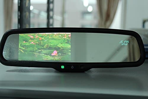 Rearview Mirror auto dimming+4.3" Backup Display+Compass+Temperature,fit Ford Jeep Toyota Nissan Hyundai Chevrolet GM Honda
