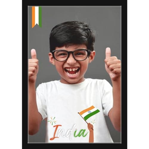 Mad Masters India Customized Wood Wall Mount Rectangular Photo Frames 30 X 20 Cm With Photo Upload, Personalised Gift (India), Multicolor