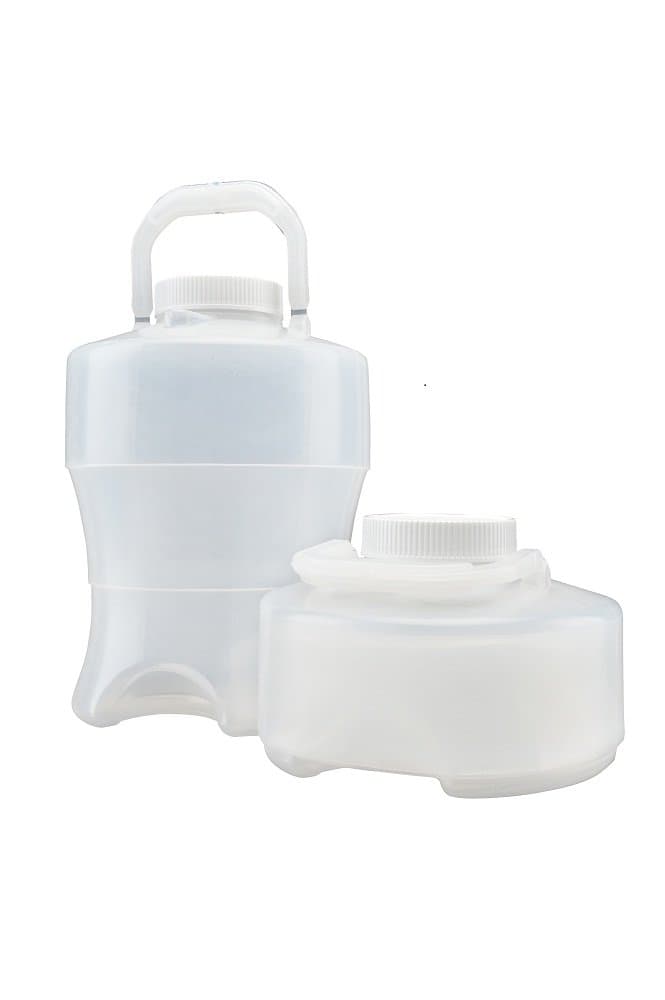 Flex Collect 201603 Collapsible LPDE (Low Density Polyethylene) Container with Handle, White Screw Cap, 3500 ml Capacity, Natural (Pack of 12)