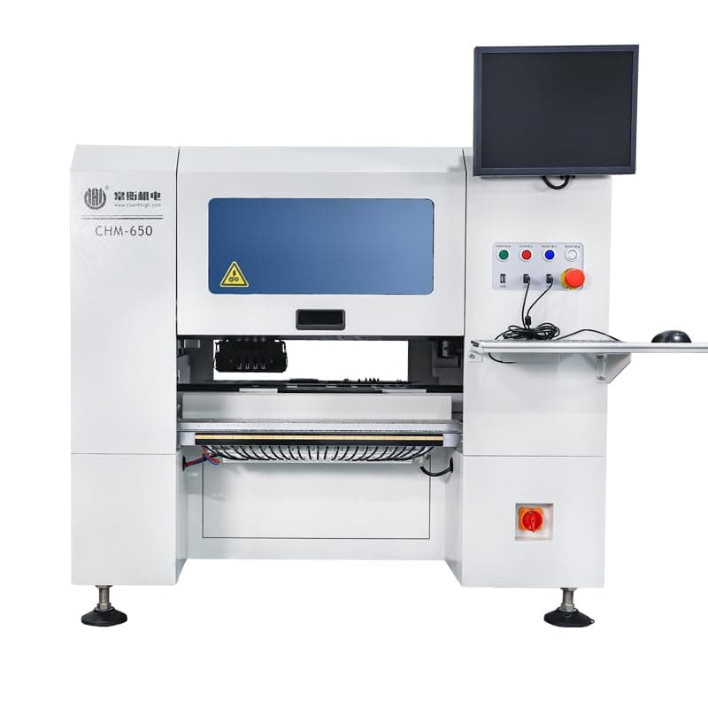automatic chip mounter PCB assembly machine CHMT650 SMT pick and place machine 4heads 50feeders for 0201/0402/0603～5050/SOT/SOP/QFP/QFN/BGA, etc. (resistor/capacitor/diode/triode/LED/IC, etc.)