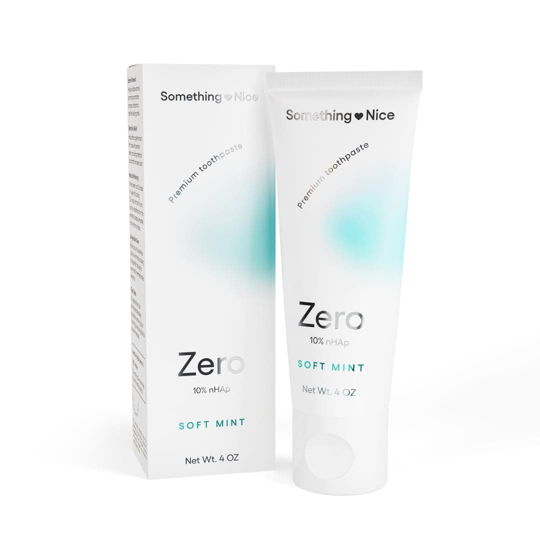 Something Nice Zero Premium Toothpaste By: Toothpaste Recommended By Dentists Mint Taste With 10% Nanoihydroxyapatite, Fluoride Free, Sls Free, Care Varnish Repair